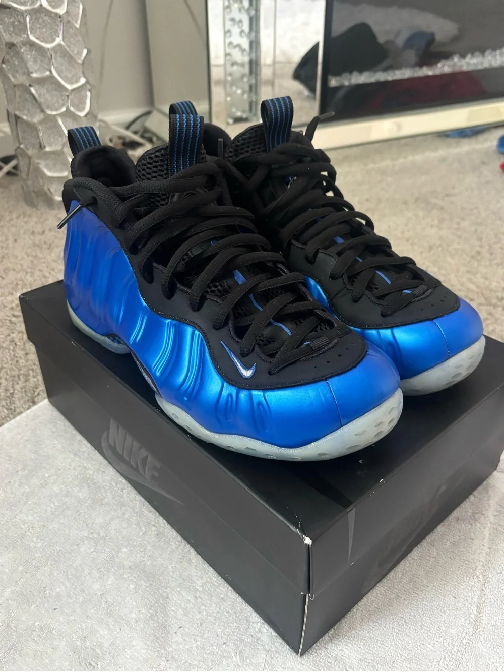 Nike' Blue Foamposite Sneaker